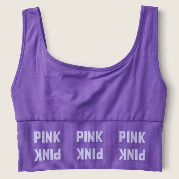 VS Pink seamless 3” high waist shorties & matching seamless scoop neck sport bra - Picture 8 of 12